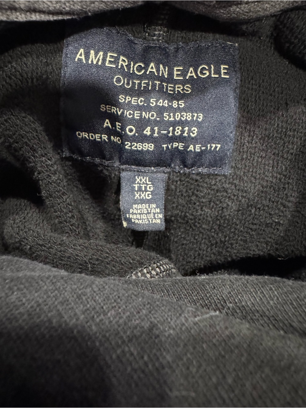 American Eagle Outfitters USA Black Hoodie Sweater - Picture 3 of 6